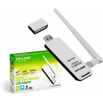 TARJETA RED WIRELESS TP LINK  USB 150 MBPS 2.4GHZ 4dBi TL-WN722N
