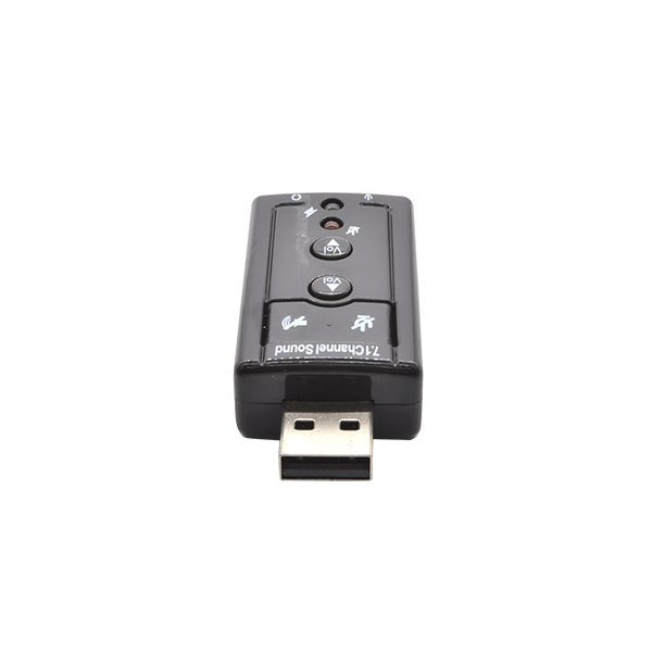 Tarjeta sonido 7.1 canales USB Plug & Play + control volumen - Tecnopura